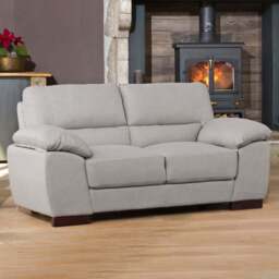 Westbrook 2 Seater Smoke Textured Fabric Sofa - Grey - Artemis Home - Wilko - thumbnail 1