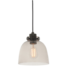 Merano Alessandria Grey and Black Chrome Glass Pendant Light - Size: 21 x 21 x 146cm - Wilko - thumbnail 5