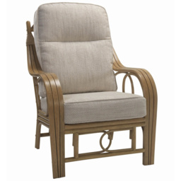Desser Furniture Madrid Light Oak Natural Rattan Armchair - Size: Single - Brown - Wilko - thumbnail 3