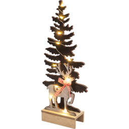 St Helens Festive Lights Wooden Christmas Tree Decoration 31cm - Size: 5 x 10 x 31cm - Wilko - thumbnail 4