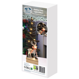 St Helens Festive Lights Wooden Christmas Tree Decoration 31cm - Size: 5 x 10 x 31cm - Wilko - thumbnail 6