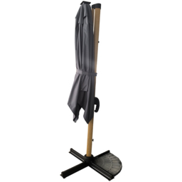Grey LED Light Roma Umbrella Parasol 2.5m - Size: 3m - Wilko - thumbnail 5
