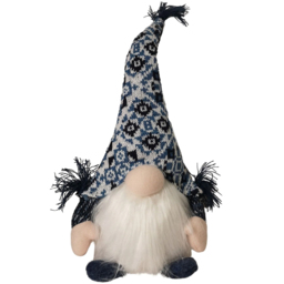 Samuel Alexander Light Up Light Blue Sitting Christmas Gonk - Size: 35 x 17.5 x 8.75cm - Wilko