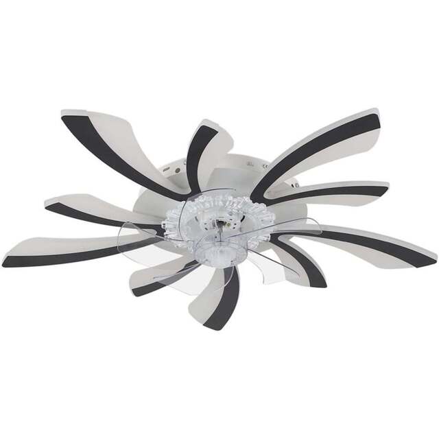 Living and Home Black Ceiling Fan Light with Remote Control and Bluetooth 30 inch - Size: 20 x 78 x 78cm - Wilko - image 1