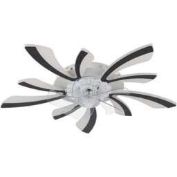Living and Home Black Ceiling Fan Light with Remote Control and Bluetooth 30 inch - Size: 20 x 78 x 78cm - Wilko - thumbnail 1