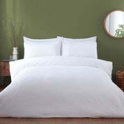 Kingsbridge Duvet Cover and Pillowcase Set - White/King - Wilko - thumbnail 1
