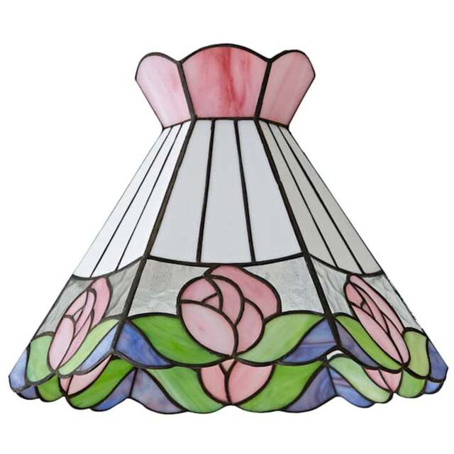 ValueLights Evelyn Tiffany Easy Fit Shade - Size: 21.5 x 26.5 x 26.5cm - Multi - Wilko - image 1