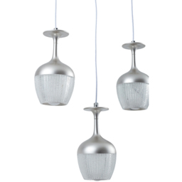 Living and Home Modern White Acrylic LED Island Light 60W - Size: 99.5 x 67 x 13.5cm - Silver + Clear - Wilko - thumbnail 7