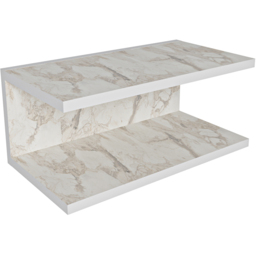 Decorotika Ramira 2 Shelf White Marble Effect Floating Bedside Table - Multi - Wilko - thumbnail 6