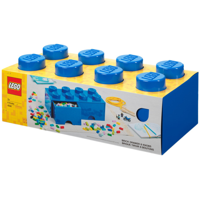 LEGO 8 Knobs Blue Brick Drawer - Size: 50 x 25 x 18cm - Wilko - image 1