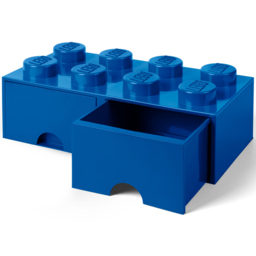 LEGO 8 Knobs Blue Brick Drawer - Size: 50 x 25 x 18cm - Wilko - thumbnail 4