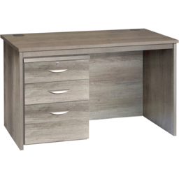 R White Cabinets 3 Drawer Home Office Desk with Hutch Grey - Size: 72.8 x 120 x 70cm - Wilko - thumbnail 3