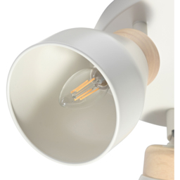 Happy Homewares Muted Dove Grey Contemporary Scandinavian Designed Triple Spot Ceiling Light - Size: 16 x 23 x 23cm - Wilko - thumbnail 5