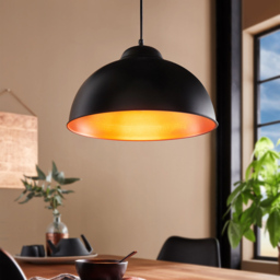 EGLO Truro2 Black/Copper Domed Pendant - Size: 110 x 37 x 110cm - Wilko - thumbnail 3