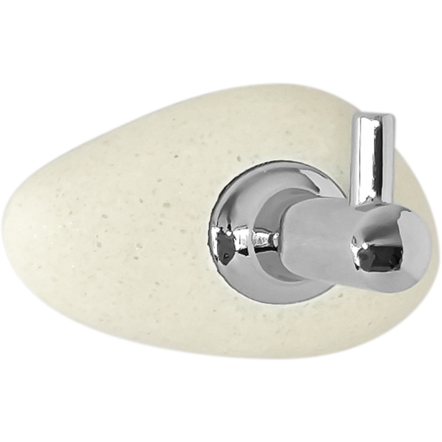 Pebble Robe Hook White - Wilko - image 1