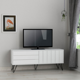 Decortie Picadilly 2 Door White TV Unit - Size: 57.0  x 139.0  x 36.0 cm - Wilko - thumbnail 7