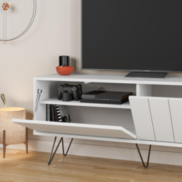 Decortie Picadilly 2 Door White TV Unit - Size: 57.0  x 139.0  x 36.0 cm - Wilko - thumbnail 4