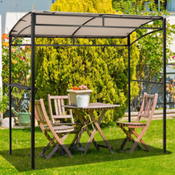 Costway 2.11 x 2.16m Beige Grill Gazebo with Shelf and Hook - Cream - Wilko - thumbnail 6