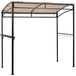 Costway 2.11 x 2.16m Beige Grill Gazebo with Shelf and Hook - Cream - Wilko - thumbnail 3