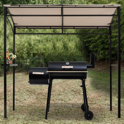 Costway 2.11 x 2.16m Beige Grill Gazebo with Shelf and Hook - Cream - Wilko