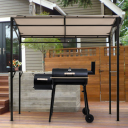 Costway 2.11 x 2.16m Beige Grill Gazebo with Shelf and Hook - Cream - Wilko - thumbnail 5