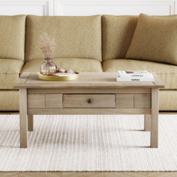 Vida Designs Panama Single Drawer Oak Coffee Table - Size: 60 x 100 x 43cm - Brown - Wilko - thumbnail 4