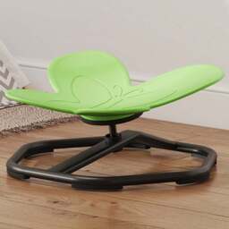 Tommy Toys Green Kids Butterfly Shaped Swivel Sensory Spinning Chair - Size: 26.5 x 56.5 x 57cm - Wilko - thumbnail 1