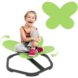 Tommy Toys Green Kids Butterfly Shaped Swivel Sensory Spinning Chair - Size: 26.5 x 56.5 x 57cm - Wilko - thumbnail 3