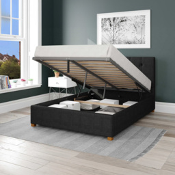 Aspire Hepburn Super King Ebony Malham Weave Ottoman Bed - Brown - Aspire Beds - Wilko - thumbnail 3