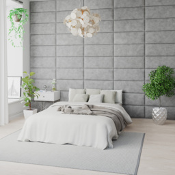 Aspire EasyMount Silver Kimiyo Linen Upholstered Wall Mounted Headboard Panels 8 Pack - Aspire Beds - Wilko - thumbnail 3