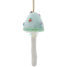 The Seasonal Gift Co Green Mushroom Hanging Tree Decoration 24cm - Size: 24 x 6 x 6cm - Blue - Wilko - thumbnail 1