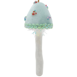 The Seasonal Gift Co Green Mushroom Hanging Tree Decoration 24cm - Size: 24 x 6 x 6cm - Blue - Wilko - thumbnail 3