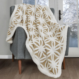 Velosso Latte Orbit Sherpa Throw 150 x 200cm - Size: 150 x 200 x 1cm - Wilko - thumbnail 3