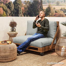 Outsunny 2 Seater Light Grey Garden Pallet Cushions 125 x 120cm 2 Pack - Size: 20 x 80 x 120cm - Wilko - thumbnail 5