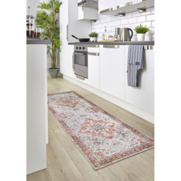 Origins My Washable Blue and Red Marrakesh Rug 67 x 200cm - Origins Rugs - Wilko - thumbnail 3