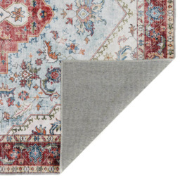 Origins My Washable Blue and Red Marrakesh Rug 67 x 200cm - Origins Rugs - Wilko - thumbnail 4
