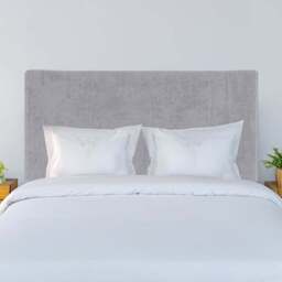Bedmaster Single Seal Grey Naples Velvet Valencia Plain Headboard - Wilko