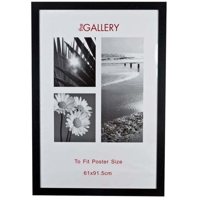 Black Large Poster Photo Frame 36 x 24 inch - The Port. Co Gallery - Wilko