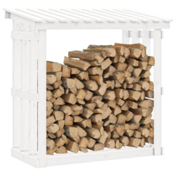 vidaXL Black Pine Wood Firewood Log Holder 109 x 108 x 64.5cm - Wilko - thumbnail 4
