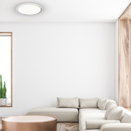 Milagro Layla White LED Ceiling Lamp with Remote 50cm 230V - Size: 50 x 50 x 6cm - Wilko - thumbnail 3