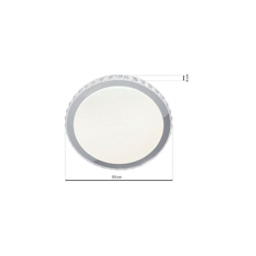 Milagro Layla White LED Ceiling Lamp with Remote 50cm 230V - Size: 50 x 50 x 6cm - Wilko - thumbnail 6