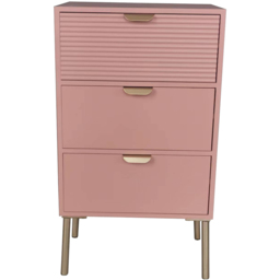 Acacia Home 3 Drawer Pink Wooden Chest of Drawers - Wilko - thumbnail 3