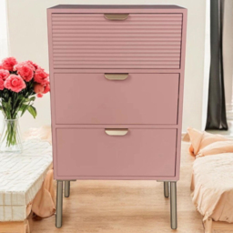 Acacia Home 3 Drawer Pink Chest for Drawers - Wilko