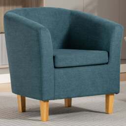 Artemis Home Millie Teal Fabric Accent Chair - Size: Single - Wilko