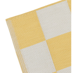 furn. Yellow Checkerboard Recycled Outdoor Rug 120 x 180cm - Wilko - thumbnail 4