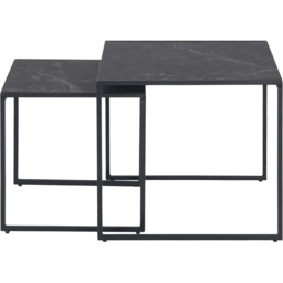 Florence Infinity Black Matt Nest of Tables Set of 2 - Furniture To Go - Wilko - thumbnail 4