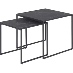 Florence Infinity Black Matt Nest of Tables Set of 2 - Furniture To Go - Wilko - thumbnail 3
