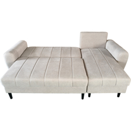 DS Living Sienna 3 Seater Beige Fabric Right Hand Chaise Sofa Bed - Wilko - thumbnail 4