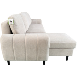 DS Living Sienna 3 Seater Beige Fabric Right Hand Chaise Sofa Bed - Wilko - thumbnail 5