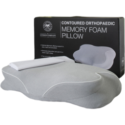 The Lyndon Company Contoured Orthopaedic Pillow - Size: Single - White - Wilko